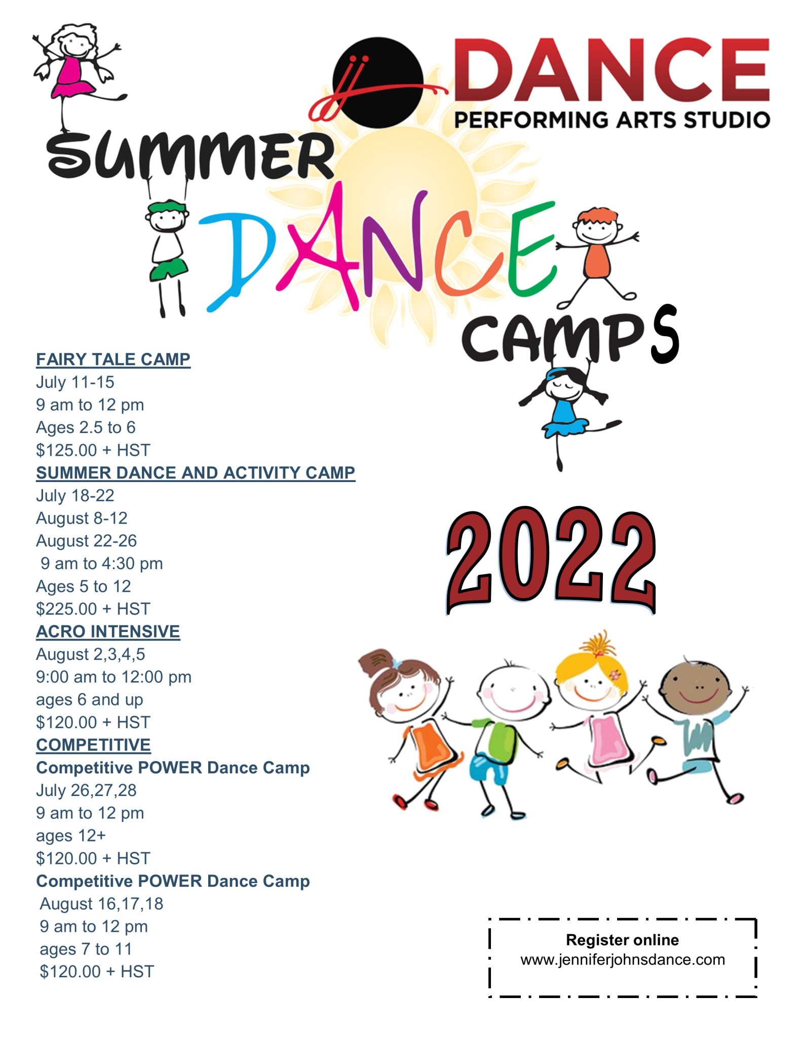 Summer Dance Camps JJ DANCE Performing Arts Studio